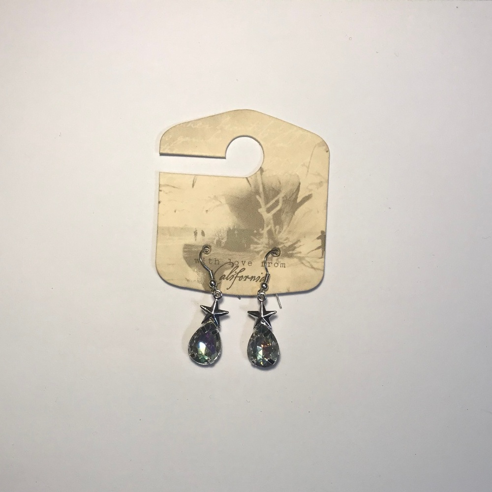 Silver Star Earrings Brand New
